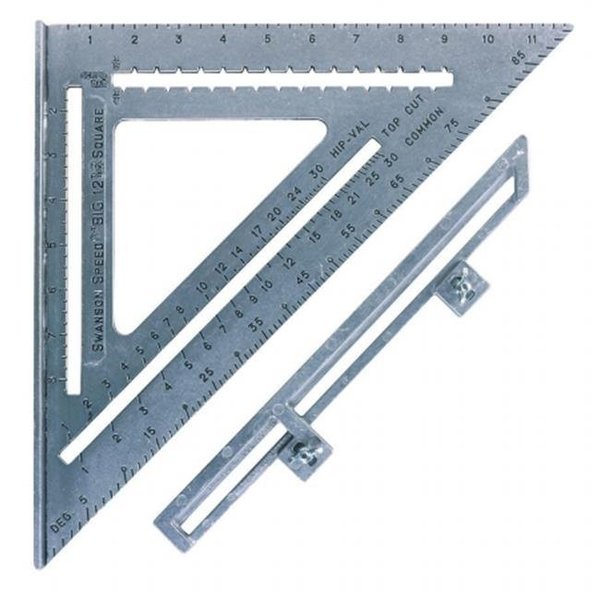 Swanson Tool Co Swanson Tool 12in. The Big 12 Speed Square With Layout Bar S0107 S0107